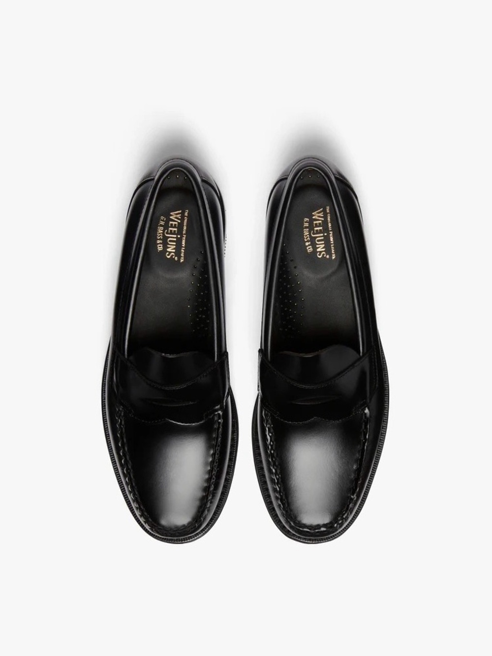 G.H. Bass Weejuns Logan Penny Loafers Smooth Leather Black